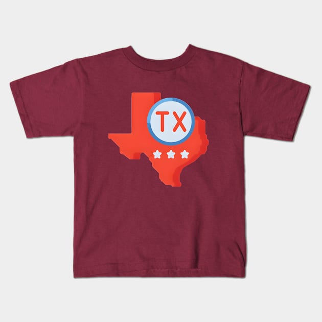 TEXAS Kids T-Shirt by designs lovers